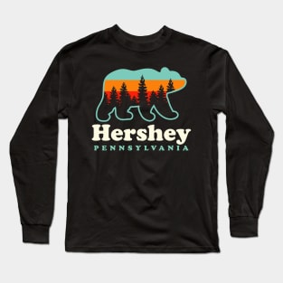 Hershey Pennsylvania Vacation Hiking Camping Bear Long Sleeve T-Shirt